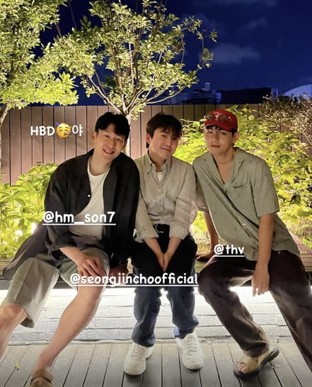 왼쪽부터 손흥민 조성진 뷔/뷔 소셜 계정 캡처